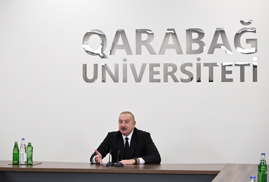 Prezident İlham Əliyev Qarabağ Universitetinin təmirdən sonra açılışında iştirak edib (FOTO/VİDEO) (YENİLƏNİB-4)
