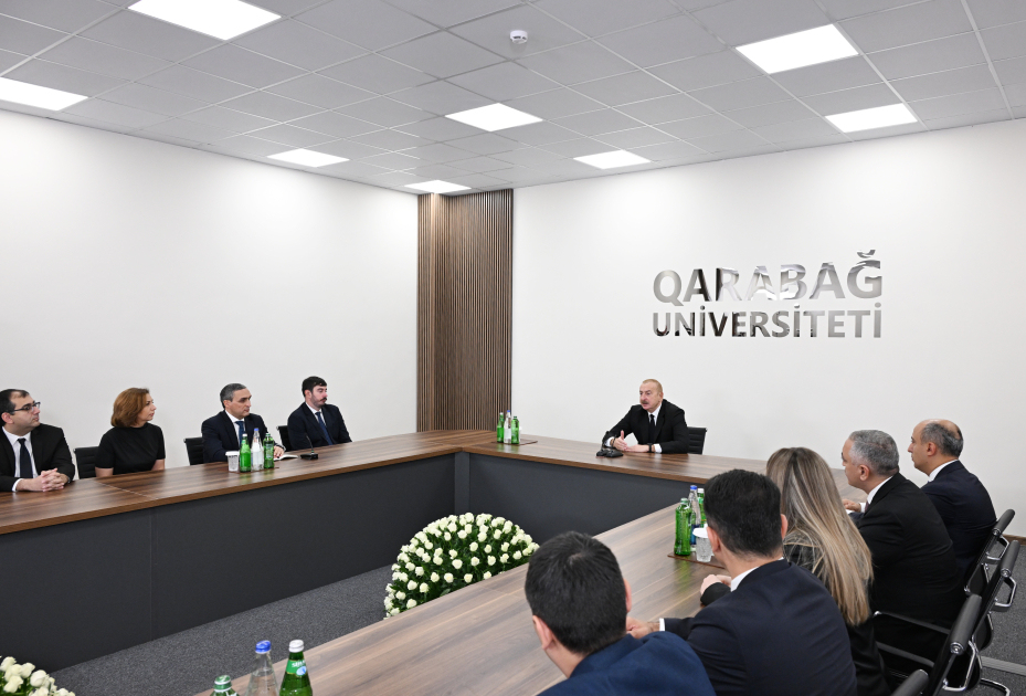 Prezident İlham Əliyev Qarabağ Universitetinin təmirdən sonra açılışında iştirak edib (FOTO/VİDEO) (YENİLƏNİB-4)