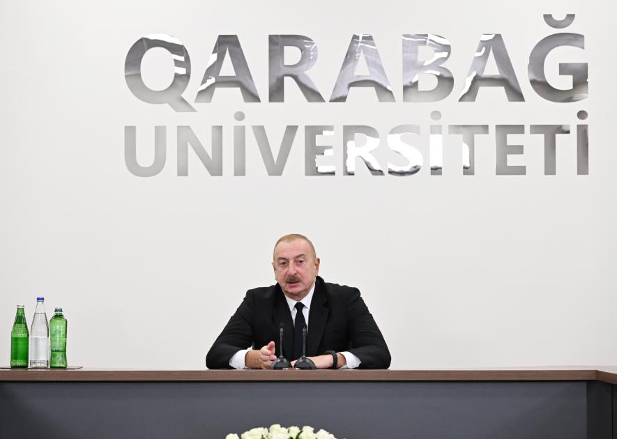 Prezident İlham Əliyev Qarabağ Universitetinin təmirdən sonra açılışında iştirak edib (FOTO/VİDEO) (YENİLƏNİB-4)