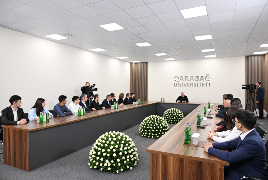 Prezident İlham Əliyev Qarabağ Universitetinin təmirdən sonra açılışında iştirak edib (FOTO/VİDEO) (YENİLƏNİB-4)