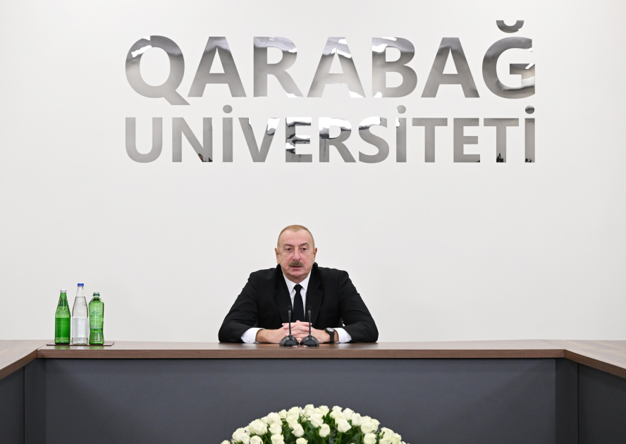 Prezident İlham Əliyev Qarabağ Universitetinin təmirdən sonra açılışında iştirak edib (FOTO/VİDEO) (YENİLƏNİB-4)