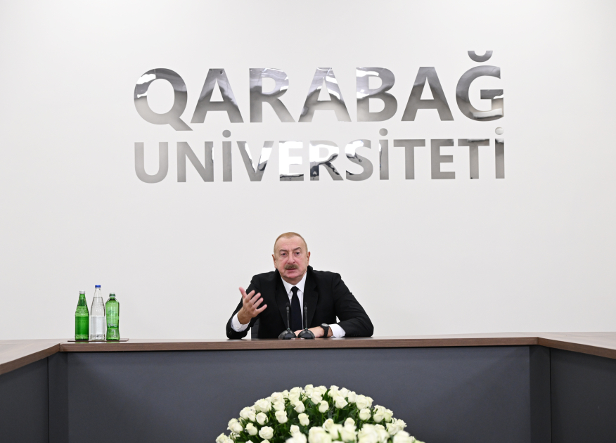 Prezident İlham Əliyev Qarabağ Universitetinin təmirdən sonra açılışında iştirak edib (FOTO/VİDEO) (YENİLƏNİB-4)