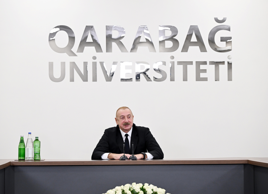 Prezident İlham Əliyev Qarabağ Universitetinin təmirdən sonra açılışında iştirak edib (FOTO/VİDEO) (YENİLƏNİB-4)