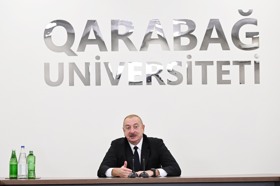 Prezident İlham Əliyev Qarabağ Universitetinin təmirdən sonra açılışında iştirak edib (FOTO/VİDEO) (YENİLƏNİB-4)