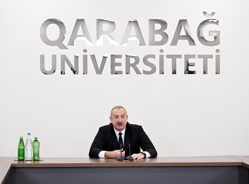 Prezident İlham Əliyev Qarabağ Universitetinin təmirdən sonra açılışında iştirak edib (FOTO/VİDEO) (YENİLƏNİB-4)