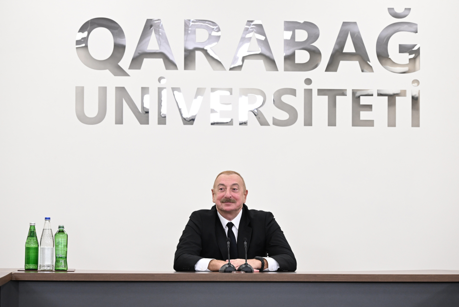 Prezident İlham Əliyev Qarabağ Universitetinin təmirdən sonra açılışında iştirak edib (FOTO/VİDEO) (YENİLƏNİB-4)