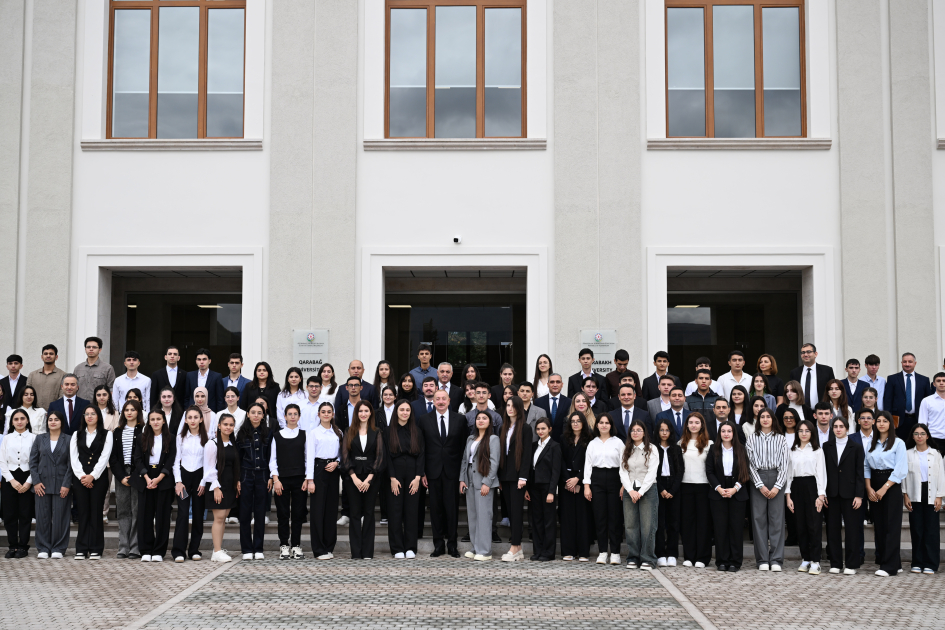 Prezident İlham Əliyev Qarabağ Universitetinin təmirdən sonra açılışında iştirak edib (FOTO/VİDEO) (YENİLƏNİB-4)