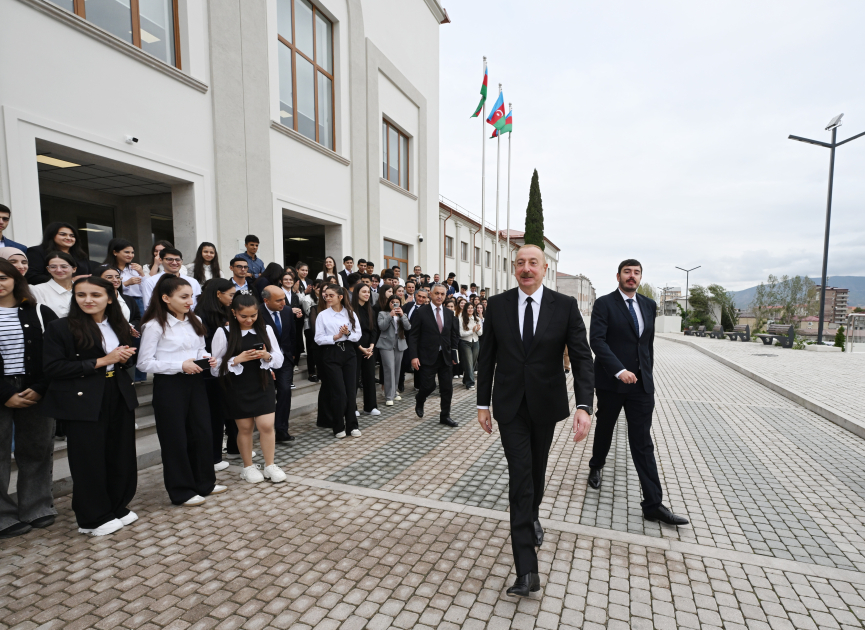 Prezident İlham Əliyev Qarabağ Universitetinin təmirdən sonra açılışında iştirak edib (FOTO/VİDEO) (YENİLƏNİB-4)