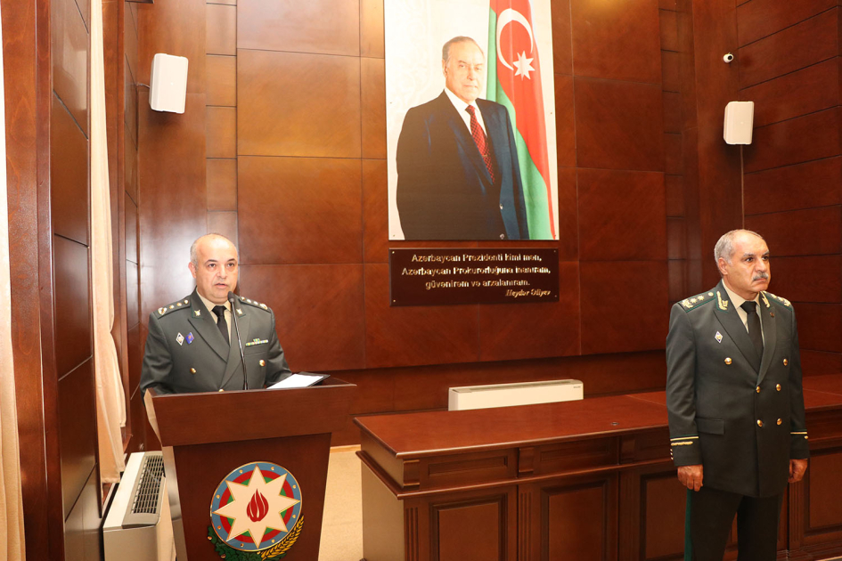 Hərbi Prokurorluqda milli prokurorluq orqanlarının yaradılmasının 106-cı ildönümünə həsr olunmuş mərasim keçirilib (FOTO)