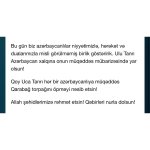 Birinci vitse-prezident Mehriban Əliyeva: Qoy Uca Tanrı hər bir azərbaycanlıya müqəddəs Qarabağ torpağını öpməyi nəsib etsin (FOTO)