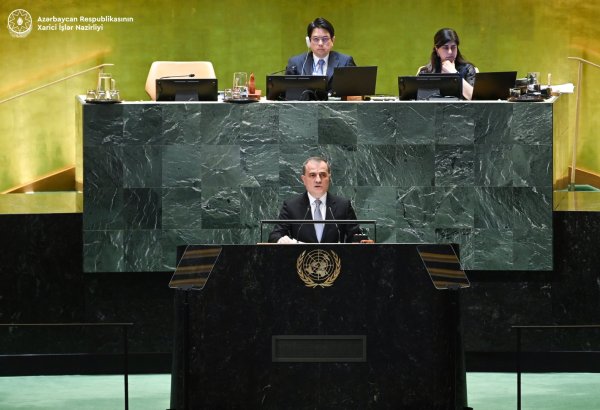 Azərbaycanın XİN başçısı BMT Baş Assambleyasının 79-cu sessiyasının ümumi müzakirələrində çıxış edib (FOTO)