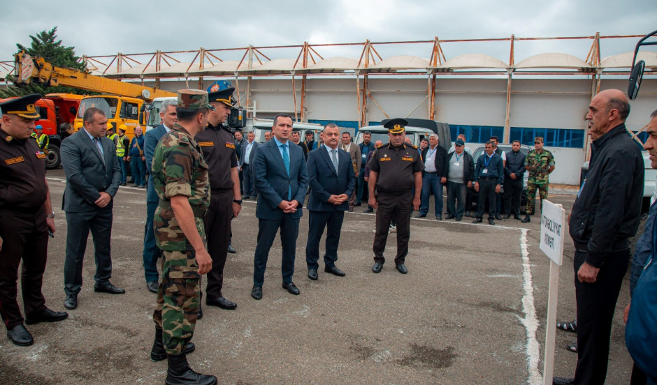FHN-in Gəncə Regional Mərkəzi mülki müdafiə məşqi keçirib (FOTO/VİDEO)