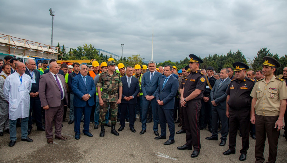 FHN-in Gəncə Regional Mərkəzi mülki müdafiə məşqi keçirib (FOTO/VİDEO)