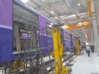 Bu gün media nümayəndələrinin iştirakı ilə yeni metro qatarlarına baxış keçirilib (FOTO)