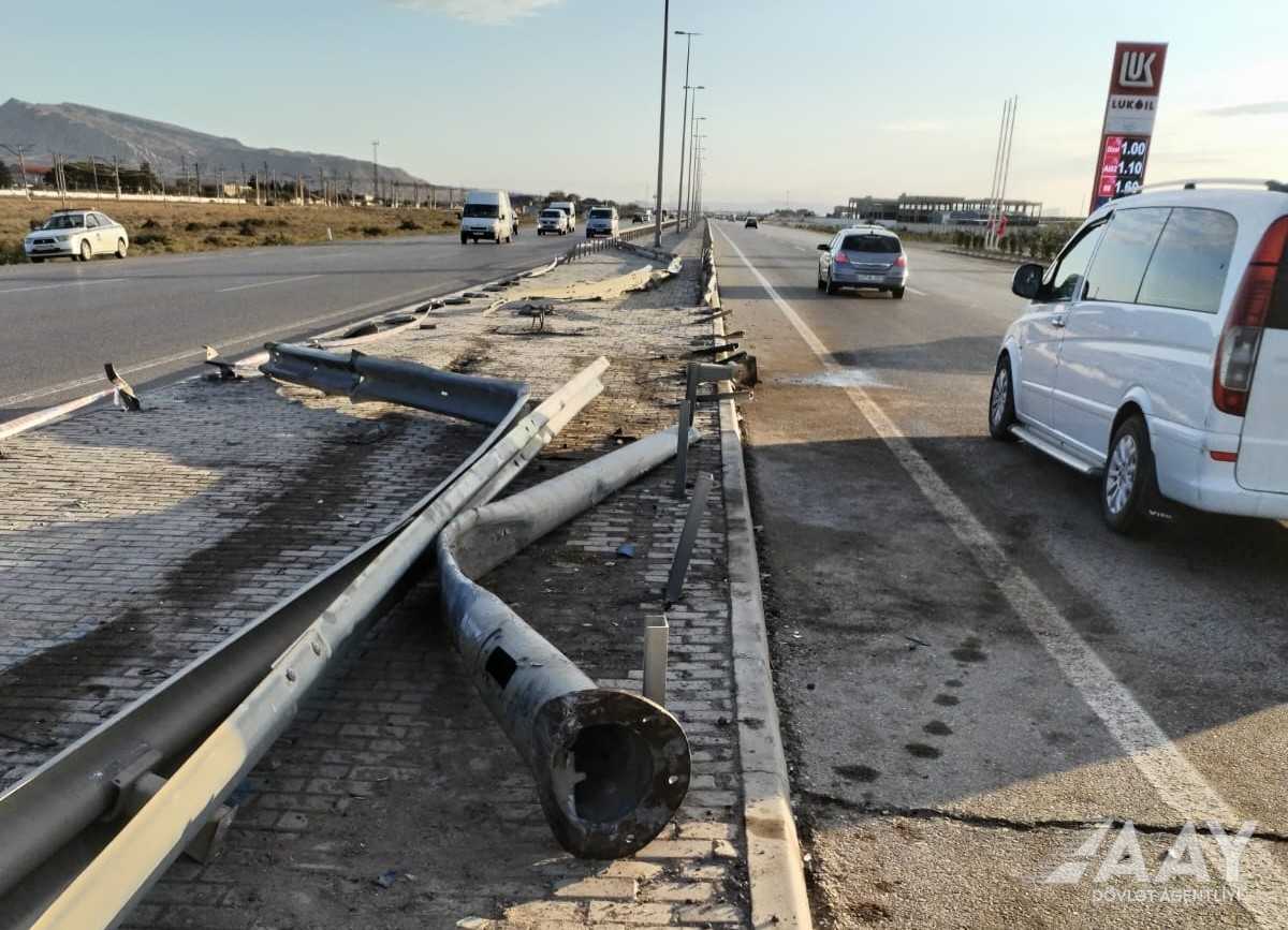 Eyni vaxtda və eyni ərazidə baş verən qəzalar yol təsərrüfatına ziyan vurub