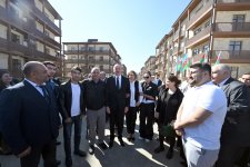 Prezident İlham Əliyev və Birinci xanım Mehriban Əliyeva Cəbrayıl şəhərində inşa olunan yaşayış kompleksinin açılışında iştirak ediblər (FOTO/VİDEO) (YENİLƏNİB-3)