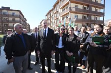 Prezident İlham Əliyev və Birinci xanım Mehriban Əliyeva Cəbrayıl şəhərində inşa olunan yaşayış kompleksinin açılışında iştirak ediblər (FOTO/VİDEO) (YENİLƏNİB-3)