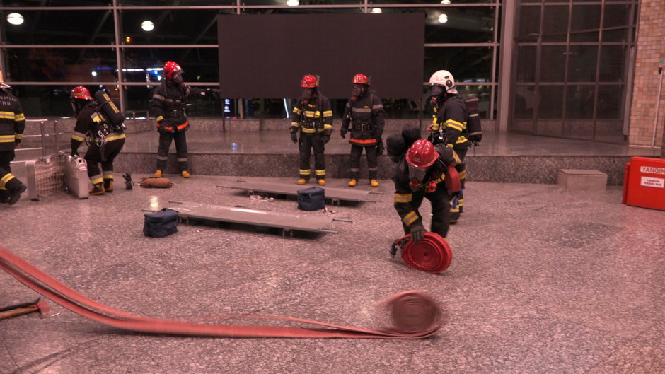 Fövqəladə Hallar Nazirliyi metroda təlim keçirdib (FOTO/VİDEO)