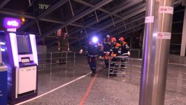 Fövqəladə Hallar Nazirliyi metroda təlim keçirdib (FOTO/VİDEO)