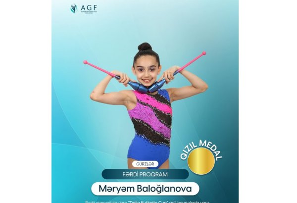 Gimnastlarımız “Dalia Kutkaite Cup” beynəlxalq turnirində 5 medal qazanıblar