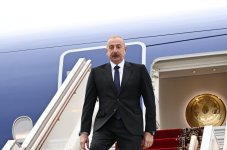 Prezident İlham Əliyev Rusiyaya səfərə gəlib (FOTO/VİDEO)