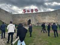Gürcüstandan olan bir qrup azərbaycanlının işğaldan azad edilmiş ərazilərə səfəri başlayıb (FOTO)