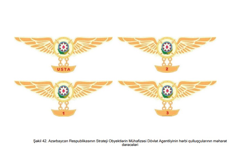 Dövlət Agentliyinin hərbi qulluqçularının hərbi geyim forması və fərqləndirmə nişanlarının təsvirləri təsdiqləndi (FOTO)