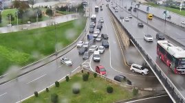 Bakıda bəzi yollara məhdudiyyət tətbiq edilib (FOTO)