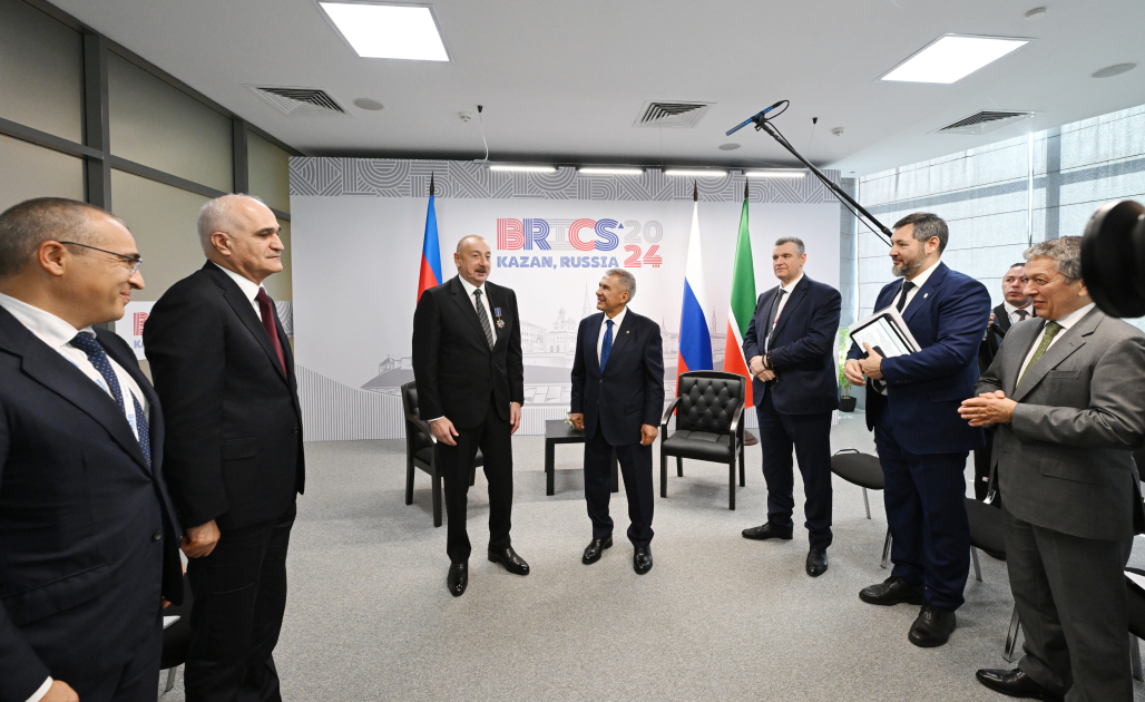 Prezident İlham Əliyevin Kazanda Rusiya Federasiyasının Tatarıstan Respublikasının Rəisi ilə görüşü olub (FOTO/VİDEO) (YENİLƏNİB-2)