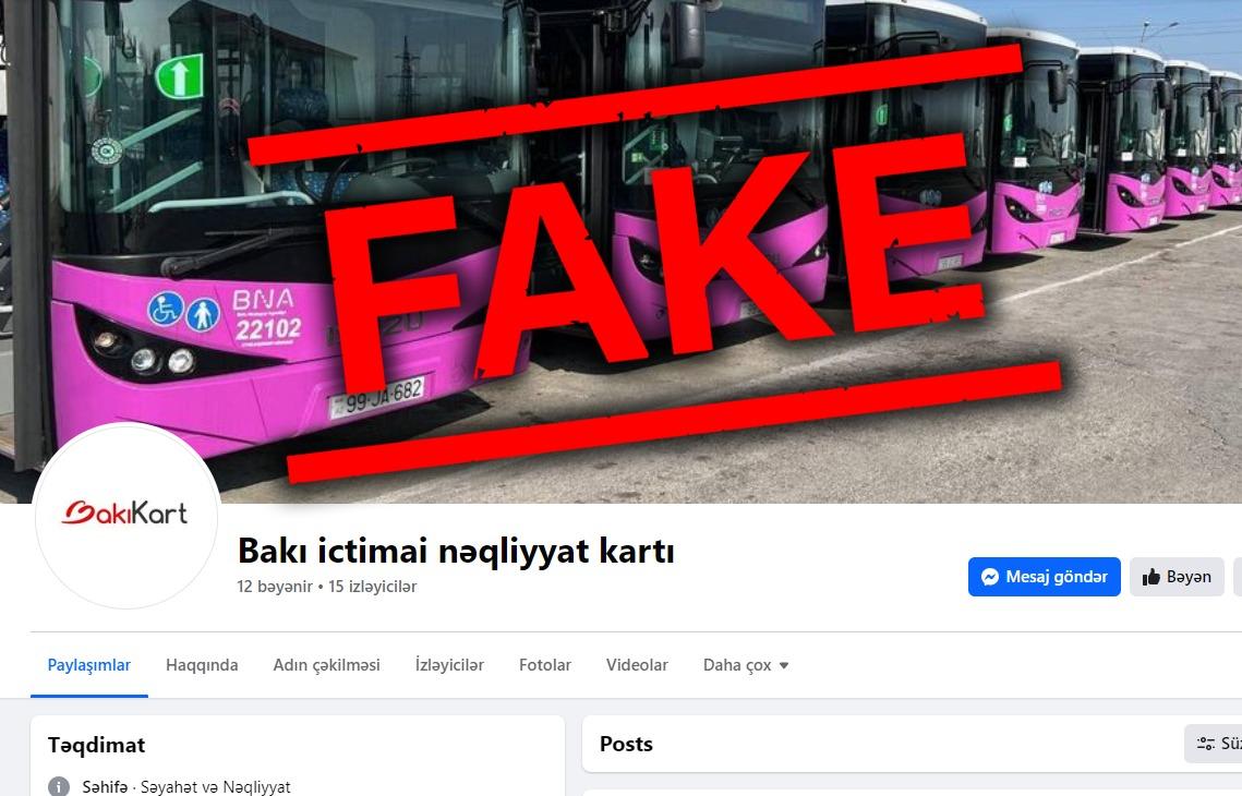 "BakıKart" adı altında sosial mediada saxta səhifələr açılıb - AYNA (FOTO)