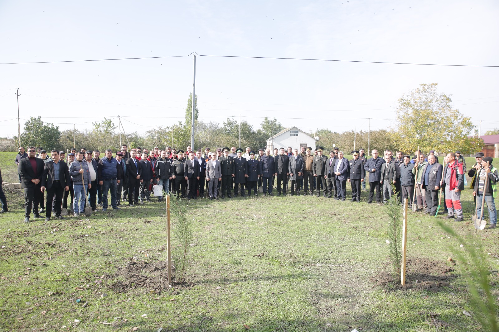 Xaçmazın Çinartala kəndində ağacəkmə aksiyası təşkil olunub (FOTO)
