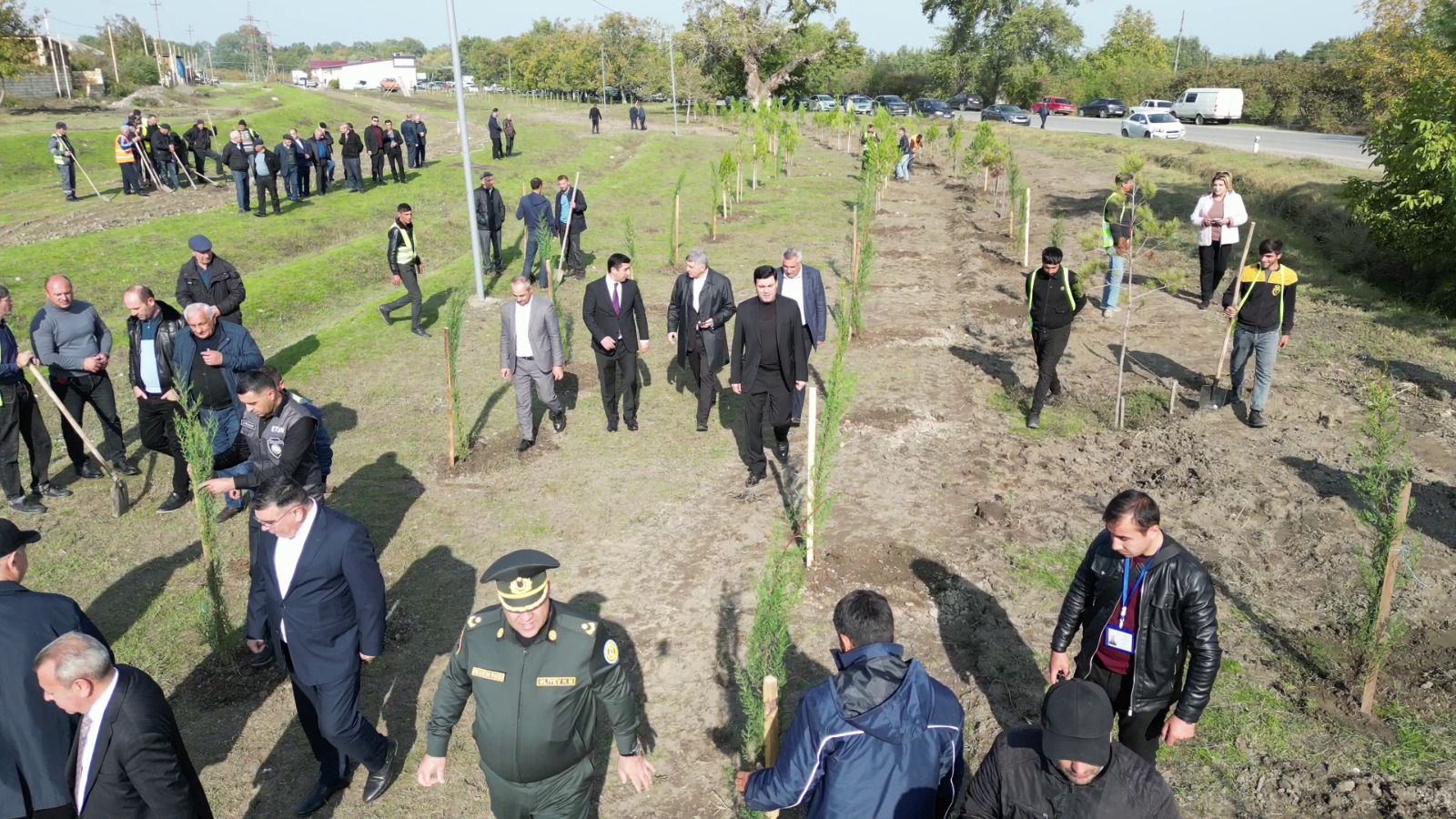 Xaçmazın Çinartala kəndində ağacəkmə aksiyası təşkil olunub (FOTO)