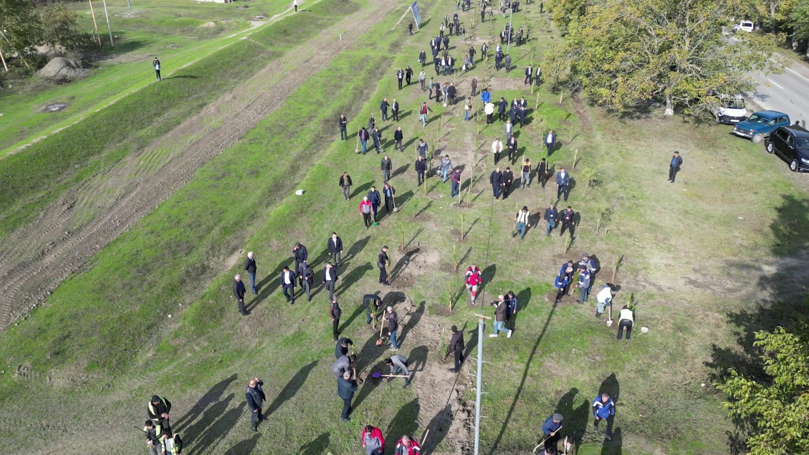 Xaçmazın Çinartala kəndində ağacəkmə aksiyası təşkil olunub (FOTO)
