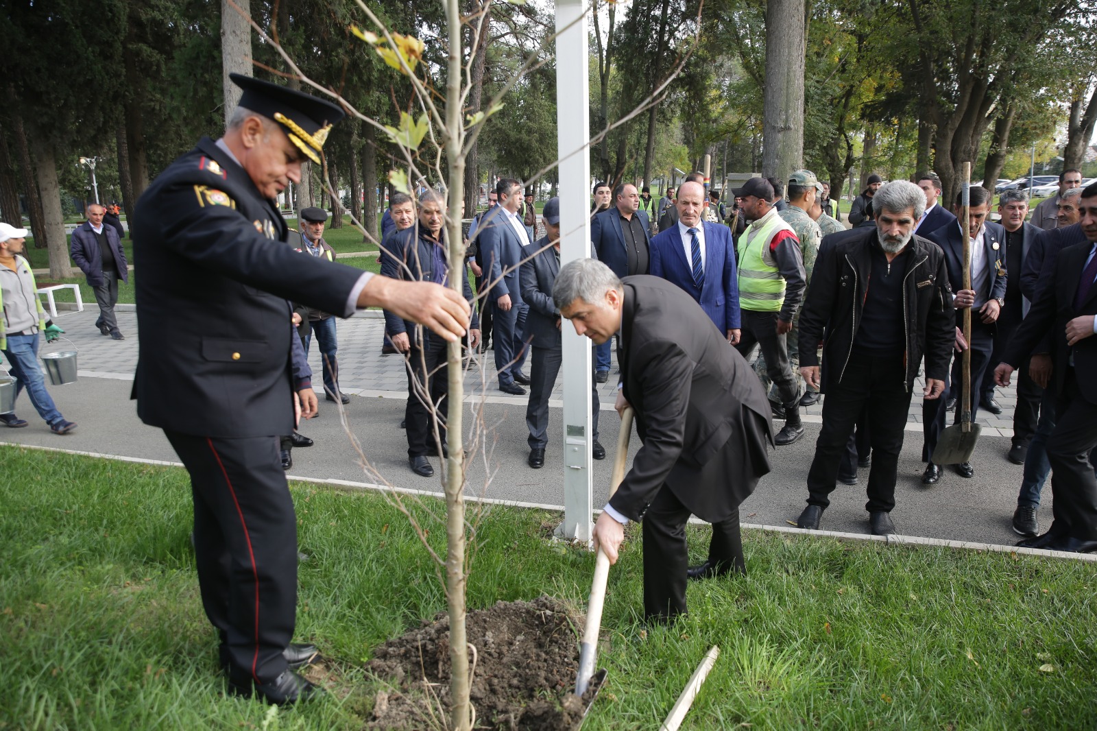 Xaçmaz rayonunda növbəti ağacəkmə aksiyası keçirilib (FOTO)