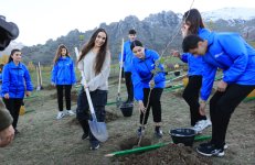 Heydər Əliyev Fondunun vitse-prezidenti Leyla Əliyeva Lerikdə ağacəkmə aksiyasında iştirak edib (FOTO)
