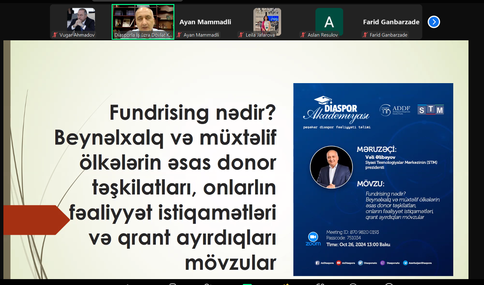 “Diaspor Akademiyası- 2” layihəsi çərçivəsində növbəti təlim keçirilib (FOTO)