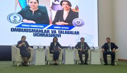 Səbinə Əliyeva Daşkənd Dövlət Hüquq Universitetində müəllim və tələbə heyəti ilə görüş keçirib (FOTO)