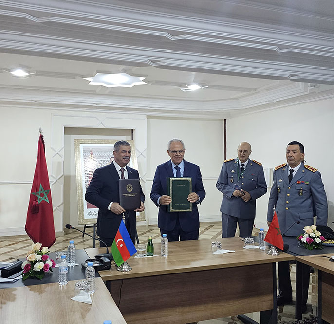 Azərbaycan ilə Mərakeş arasında hərbi əməkdaşlıq haqqında saziş imzalanıb (FOTO)