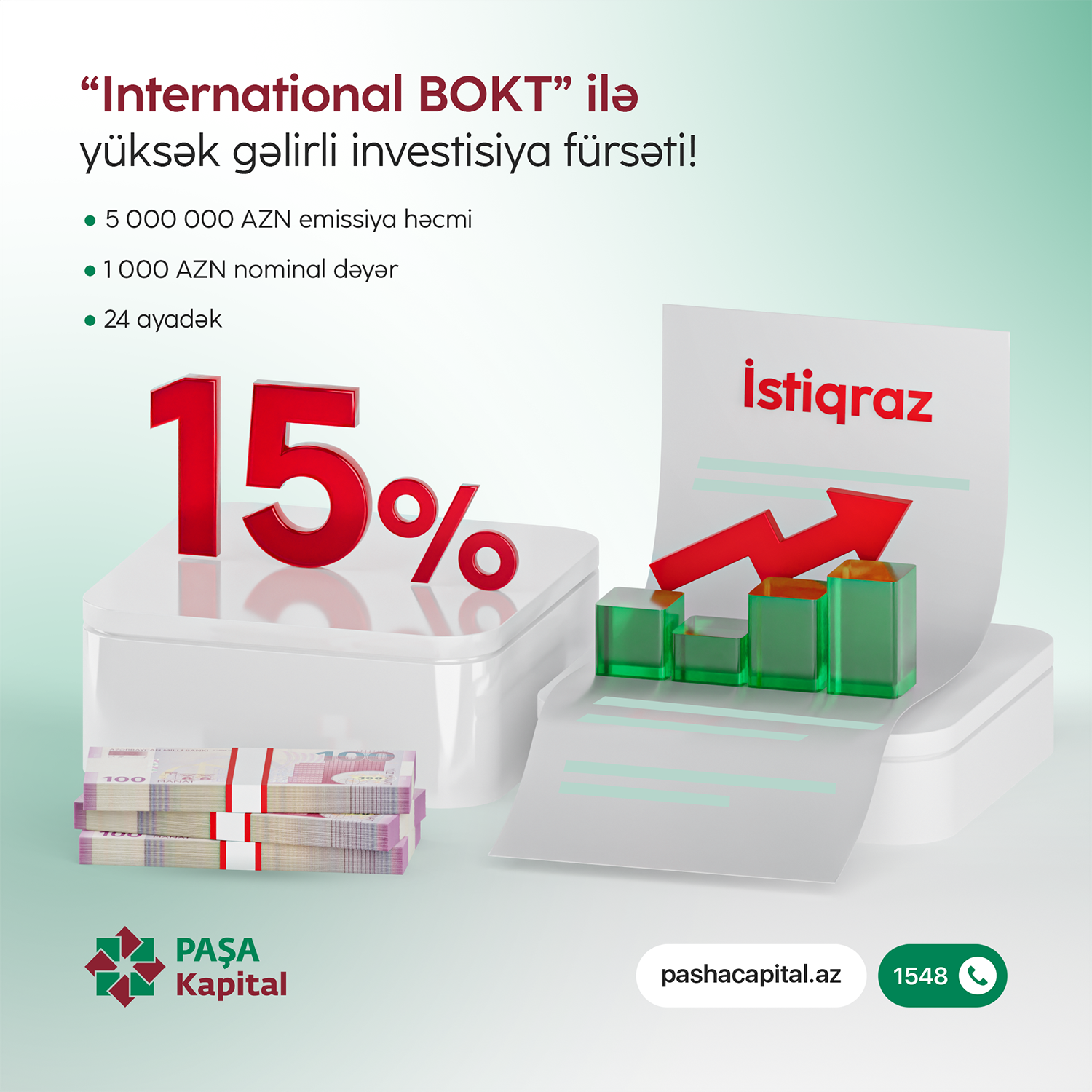 "PAŞA Kapital"-dan İllik 15% Gəlir Qazandıran “Artım” İstiqrazları!