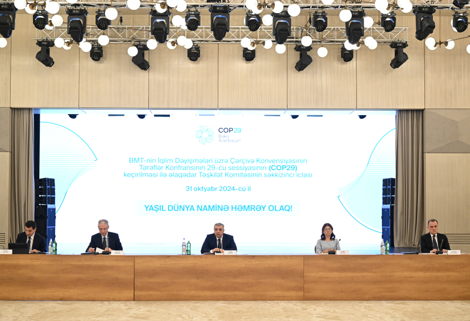 COP29 ilə əlaqədar Təşkilat Komitəsinin səkkizinci iclası keçirilib (FOTO)