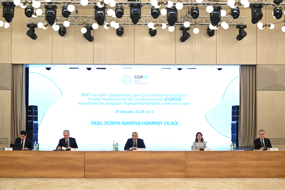 COP29 ilə əlaqədar Təşkilat Komitəsinin səkkizinci iclası keçirilib (FOTO)