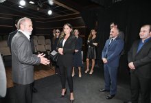 Birinci vitse-prezident Mehriban Əliyeva Azərbaycan Dövlət Pantomim Teatrında olub (FOTO/VİDEO)