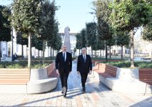 Prezident İlham Əliyev Bakı Dəmiryol Vağzalının və metronun “28 May” stansiyasının qarşısında aparılmış abadlıq və yenidənqurma işlərindən sonra yaradılan şəraitlə tanış olub (FOTO/VİDEO) (YENİLƏNİB)
