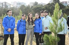 Heydər Əliyev Fondunun vitse-prezidenti Leyla Əliyevanın iştirakı ilə Sabunçu rayonunda ağacəkmə aksiyası keçirilib (FOTO)
