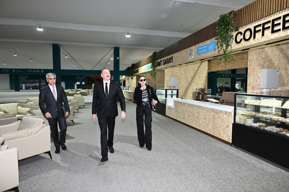 Prezident İlham Əliyev və Birinci xanım Mehriban Əliyeva Bakı Olimpiya Stadionunun ərazisində COP29-la bağlı yaradılan şəraitlə tanış olublar (FOTO/VİDEO) (YENİLƏNİB)
