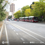 Daha bir küçədə mikromobillik zolaqları salınır (FOTO)