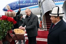 Prezident İlham Əliyev Qırğızıstana səfərə gəlib (FOTO/VIDEO)