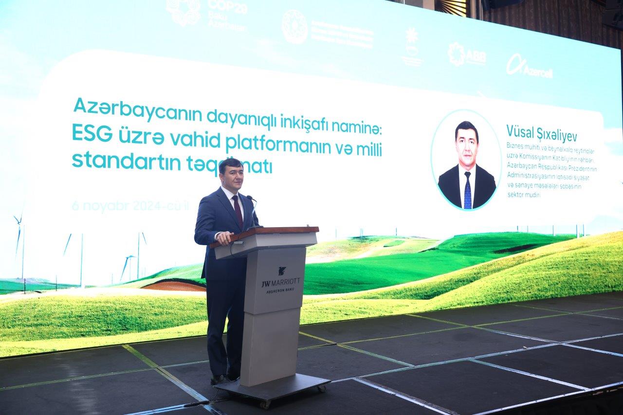 ESG üzrə vahid platformanın və milli standartın təqdimatı ilə bağlı konfrans keçirilib (FOTO)