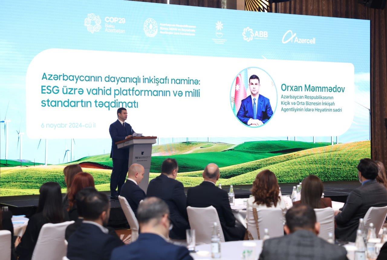 ESG üzrə vahid platformanın və milli standartın təqdimatı ilə bağlı konfrans keçirilib (FOTO)