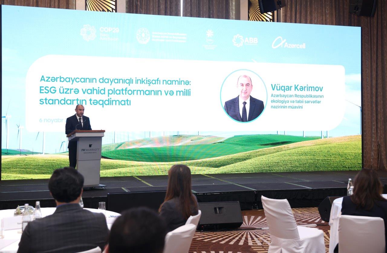 ESG üzrə vahid platformanın və milli standartın təqdimatı ilə bağlı konfrans keçirilib (FOTO)